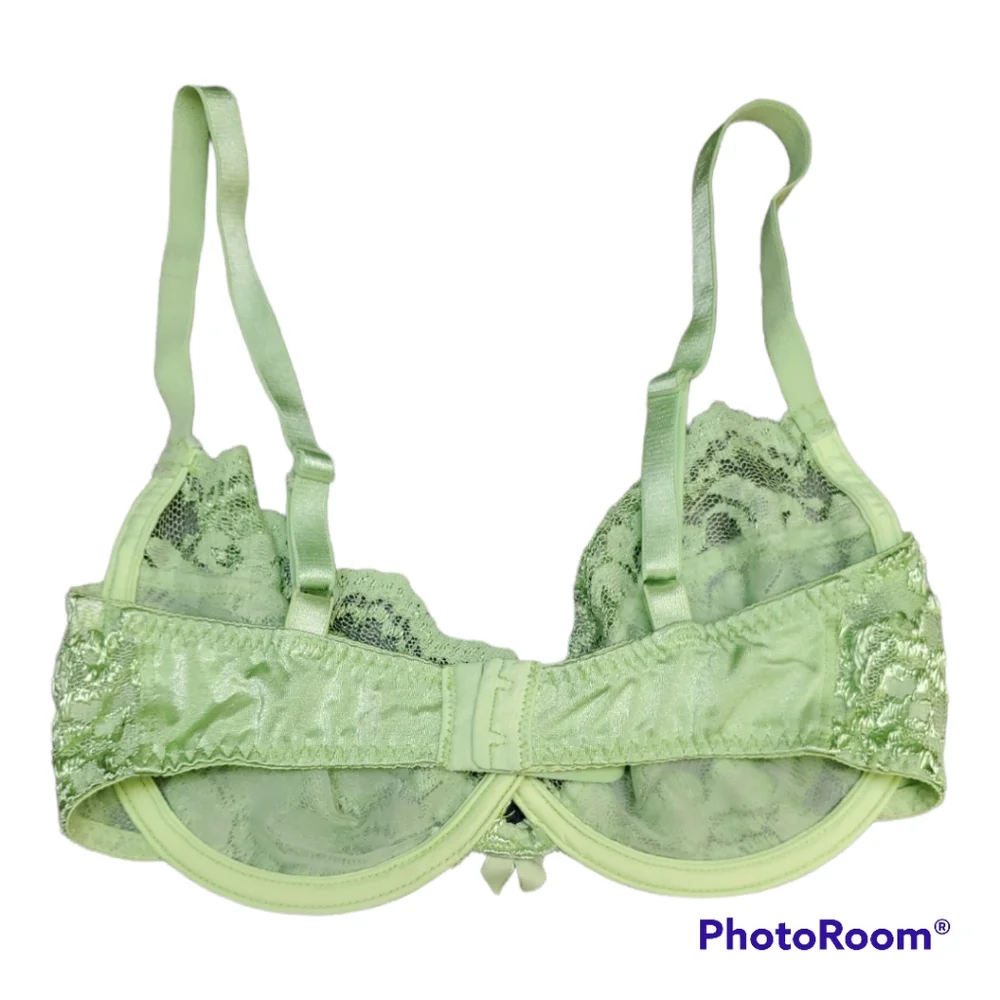 Lime Victoria Secret Y2K Lace Bra